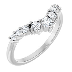 Platinum 1/3 CTW Diamond Contour Band. 126954:LG60031:P