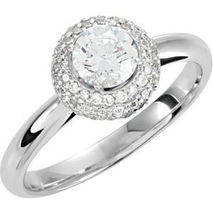 14K White Gold 5.2 mm Round Halo-Style Engagement Ring. 121577:102:P