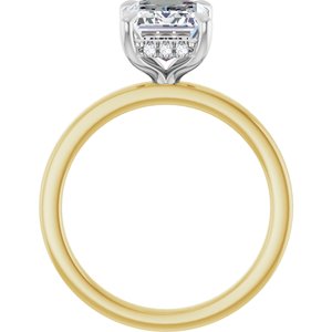 14K Yellow/White Gold 2 5/8 CTW Emerald Diamond Hidden Halo-Style Engagement Ring. 127098:LG6925:P
