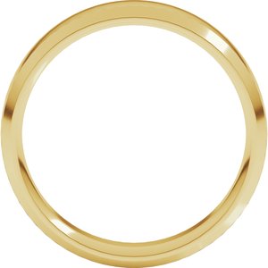 14K Yellow Gold 6 mm Beveled-Edge Comfort-Fit Half Round Band. IRBV10:1148:P