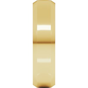 14K Yellow Gold 6 mm Beveled-Edge Comfort-Fit Half Round Band. IRBV10:1148:P