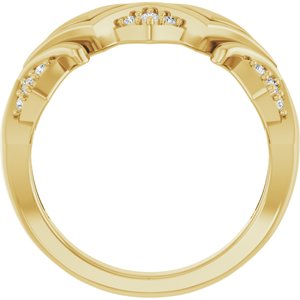14K Yellow Gold 1/6 CTW Diamond Band. 689344:LG700:P