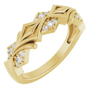 14K Yellow Gold 1/6 CTW Diamond Band. 689344:LG700:P