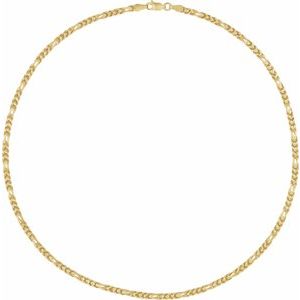 14K Yellow Gold 3.2 mm Franco Chain