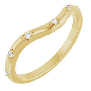 14K Yellow Gold .05 CTW Diamond Contour Band. 127034:LG101:P