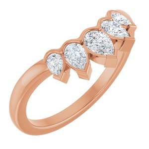 14K Rose Gold 1/2 CTW Diamond Contour Band. 127036:LG107:P