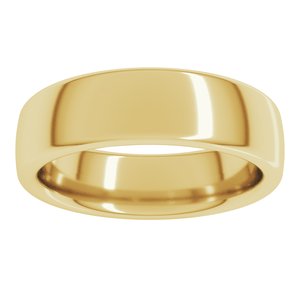 14K Yellow Gold 6 mm Heavyweight Comfort-Fit European-Style Band. EH10:2623:P