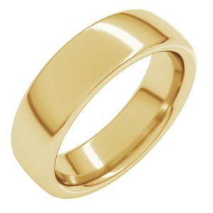 14K Yellow Gold 6 mm Heavyweight Comfort-Fit European-Style Band. EH10:2623:P