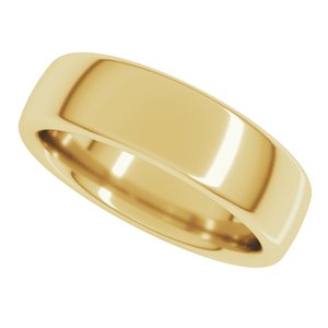 14K Yellow Gold 6 mm Heavyweight Comfort-Fit European-Style Band. EH10:2623:P