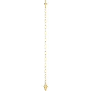 14K Yellow Gold Engravable Keyhole Link 7" Bracelet