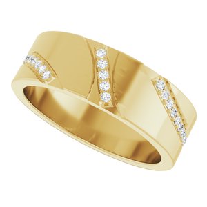 14K Yellow Gold 1.2 mm Round Men's Band. 126942:132:P