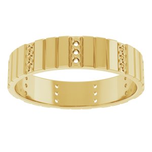 14K Yellow Gold 5 mm Accented Band. 126958:301:P