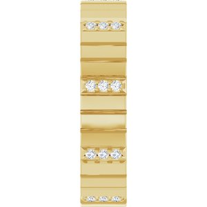 14K Yellow Gold 5 mm Accented Band. 126958:301:P