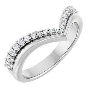 Platinum 1/3 CTW Diamond Contour Band. 127048:LG110:P