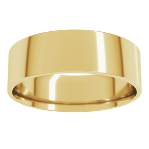 14K Yellow Gold 6 mm Ultra-Lightweight Comfort-Fit Flat Band. FIRUL10:194:P