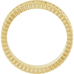 14K Yellow Gold 7 mm Sculptural Band. 58023:157:P