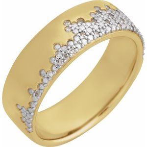 14K Yellow Gold 1/10 CTW Diamond Anniversary Band. 689367:600:P