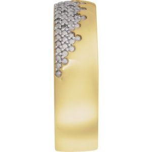 14K Yellow Gold 1/10 CTW Diamond Anniversary Band. 689367:600:P