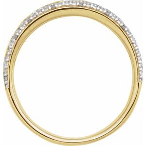 14K Yellow Gold 1/10 CTW Diamond Anniversary Band. 689367:600:P