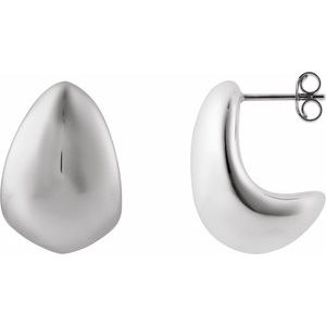Sterling Silver Electroform Teardrop Earrings. 689331:101:P