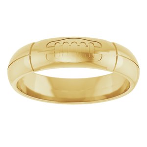 14K Yellow Gold 6 mm Football Band. 58038:247:P
