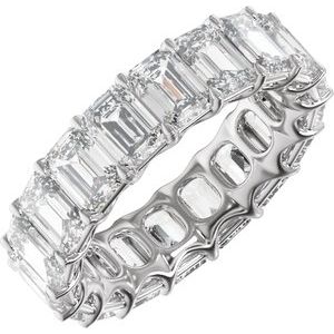 14K White Gold 12 1/3 CTW Diamond Low Profile Eternity Band. 689373:304:P