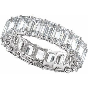 14K White Gold 12 1/3 CTW Diamond Low Profile Eternity Band. 689373:304:P