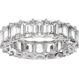 14K White Gold 12 1/3 CTW Diamond Low Profile Eternity Band. 689373:304:P