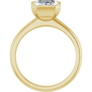14K Yellow Gold Emerald 2 1/2 CTW Diamond Bezel-Set Engagement Ring. 127038:LG6020:P