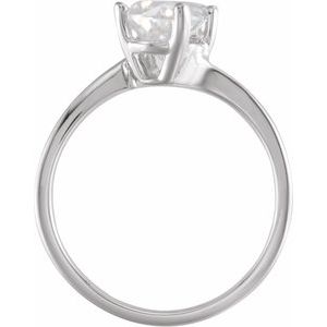 14K White Gold 9x6 mm Pear Engagement Ring. 10348:30132:P