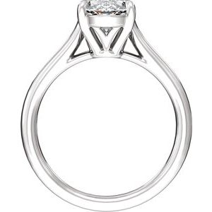 14K White Gold 3 CTW Oval Diamond Engagement Ring. 689433:LG708:P