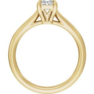 14K Yellow Gold 2 CTW Radiant Diamond Engagement Ring. 689433:LG717:P