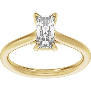14K Yellow Gold 2 CTW Radiant Diamond Engagement Ring. 689433:LG717:P