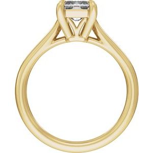 14K Yellow Gold 3 CTW Emerald Diamond Engagement Ring. 689433:LG733:P