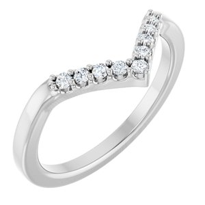 Platinum 1/8 CTW Diamond Contour Band. 127133:LG116:P