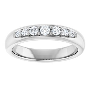14K White Gold 1/3 CTW Diamond Men's Band. 127132:108:P