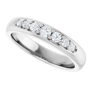 14K White Gold 1/3 CTW Diamond Men's Band. 127132:108:P