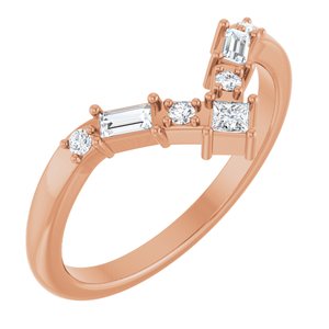 14K Rose Gold 1/5 CTW Diamond Contour Band. 127066:LG108:P