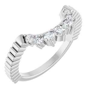 14K White Gold 1/4 CTW Diamond Contour Band. 127124:LG101:P