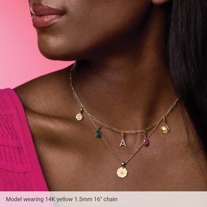14K Rose Gold  1.3 mm Cable 16" Chain