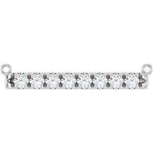 14K White Gold 1/2 CTW Diamond Necklace Center. 86969:613:P