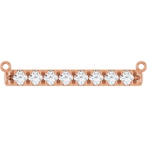14K Rose Gold 1/2 CTW Diamond Necklace Center. 86969:615:P