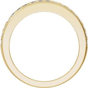 14K Yellow Gold 3/4 CTW Diamond Tapered Men's Band. 689399:601:P