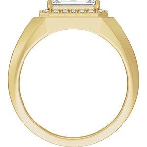 14K Yellow Gold 1 3/4 CTW Diamond Halo-Style Men's Band. 689400:LG701:P