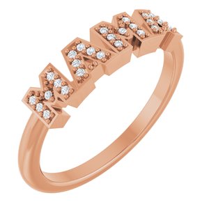 14K Rose Gold .06 CTW Diamond Mama Ring. 127199:103:P