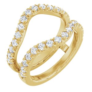 14K Yellow Gold 7/8 CTW Diamond Ring Guard. 127129:LG117:P