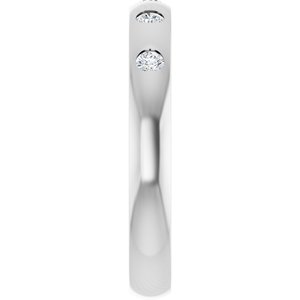 14K White Gold .02 CTW Diamond Anniversary Band. 124300:3073:P