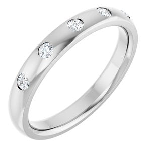14K White Gold .02 CTW Diamond Anniversary Band. 124300:3073:P