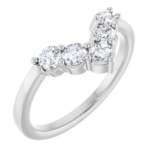 14K White Gold 1/2 CTW Diamond Contour Band. 127190:LG133:P