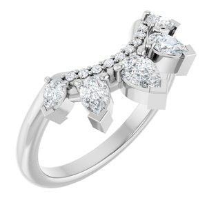 Platinum 1/2 CTW Diamond Contour Band. 127091:LG111:P